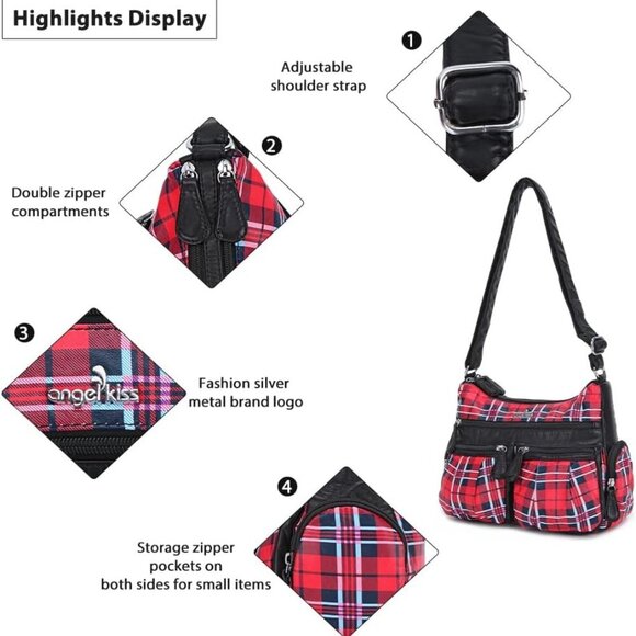 Crossbody Bags for Women, Ladies Shoulder Handbags and Purses Medium Faux Leathe - Picture 5 of 7